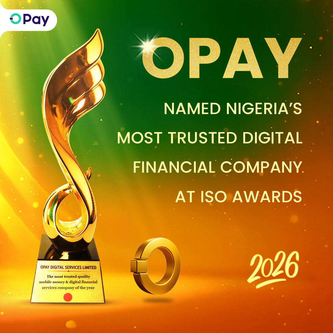 OPay crowned Nigeria’s most trusted digital financial company at the 2026 ISO Awards.