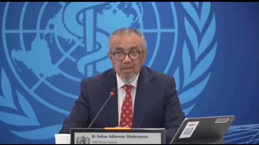 Dr. Tedros Adhanom Ghebreyesus, WHO Director‑General, delivers a press briefing on hantavirus, stressing global vigilance and preventive measures.