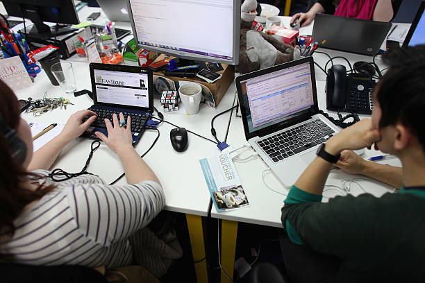 People Working Remotely in Tech and Ai Company