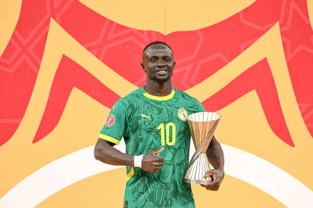 Sadio Mané during the foundation stone ceremony for the SM10 Agro project in Bambali, Senegal.