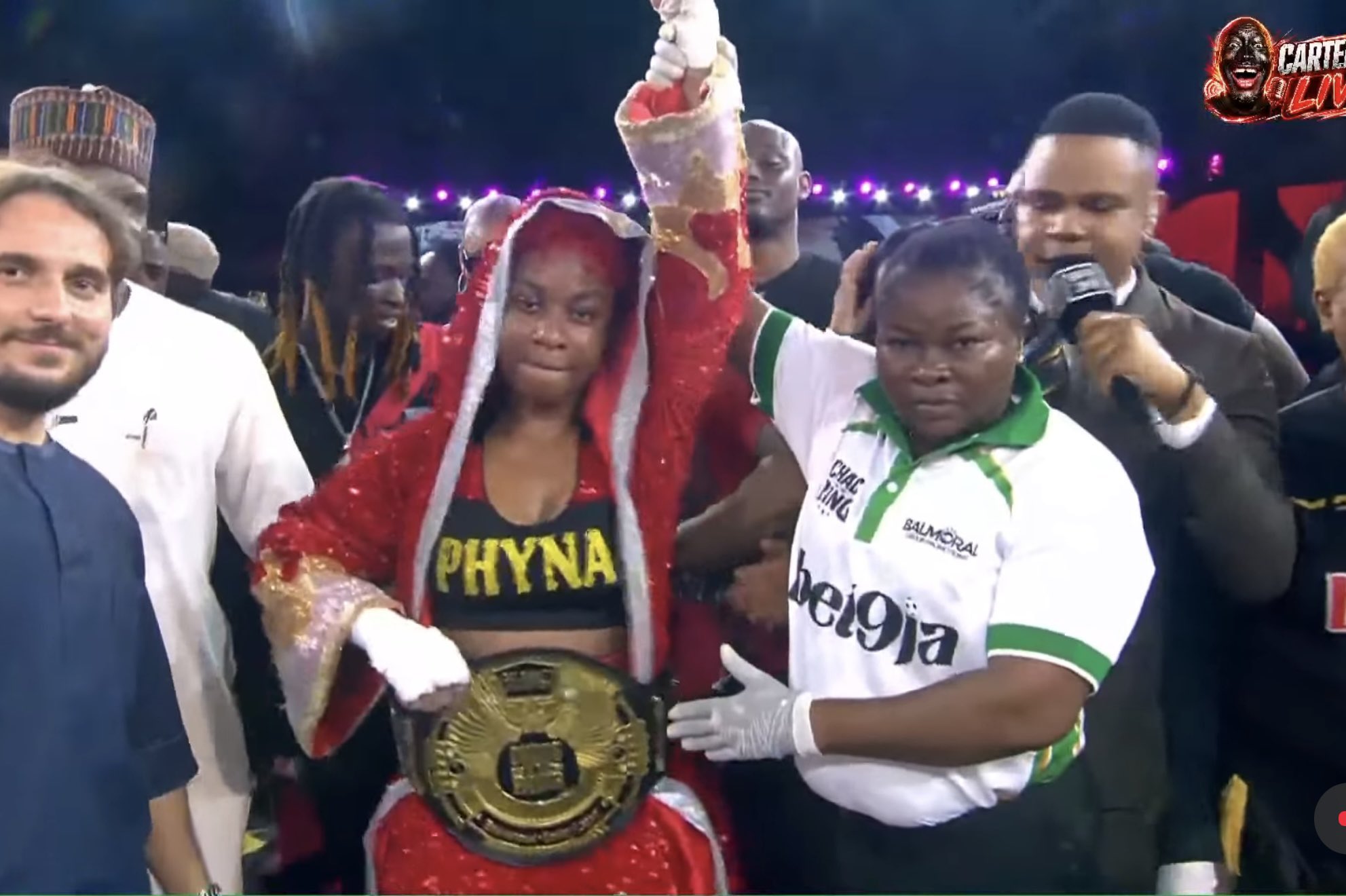 Phyna Knocks Out Nkechi Blessing to Win Historic Celebrity Boxing Match